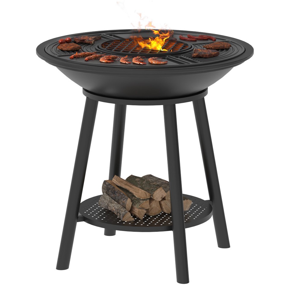 Чугунный Fantastic Grill Везувий Ø700 Престиж (чаша+подставка престиж+плита Gurman Ø700+крышка)
