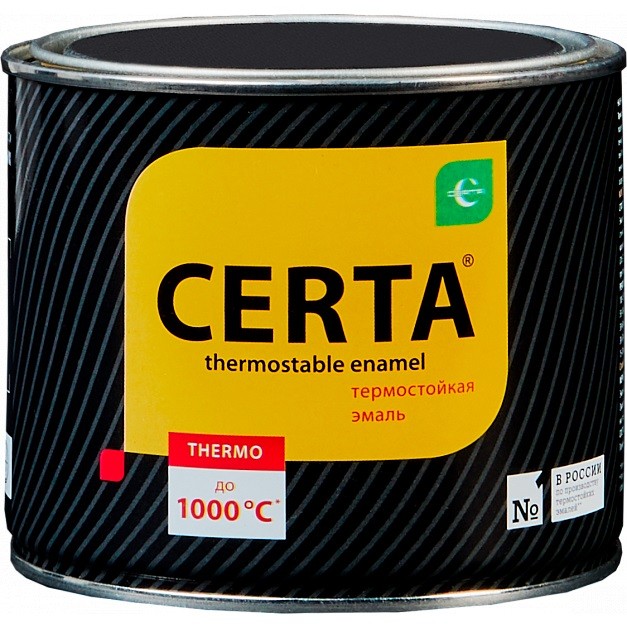CERTA эмаль термостойкая до 800С черный (0,4кг)