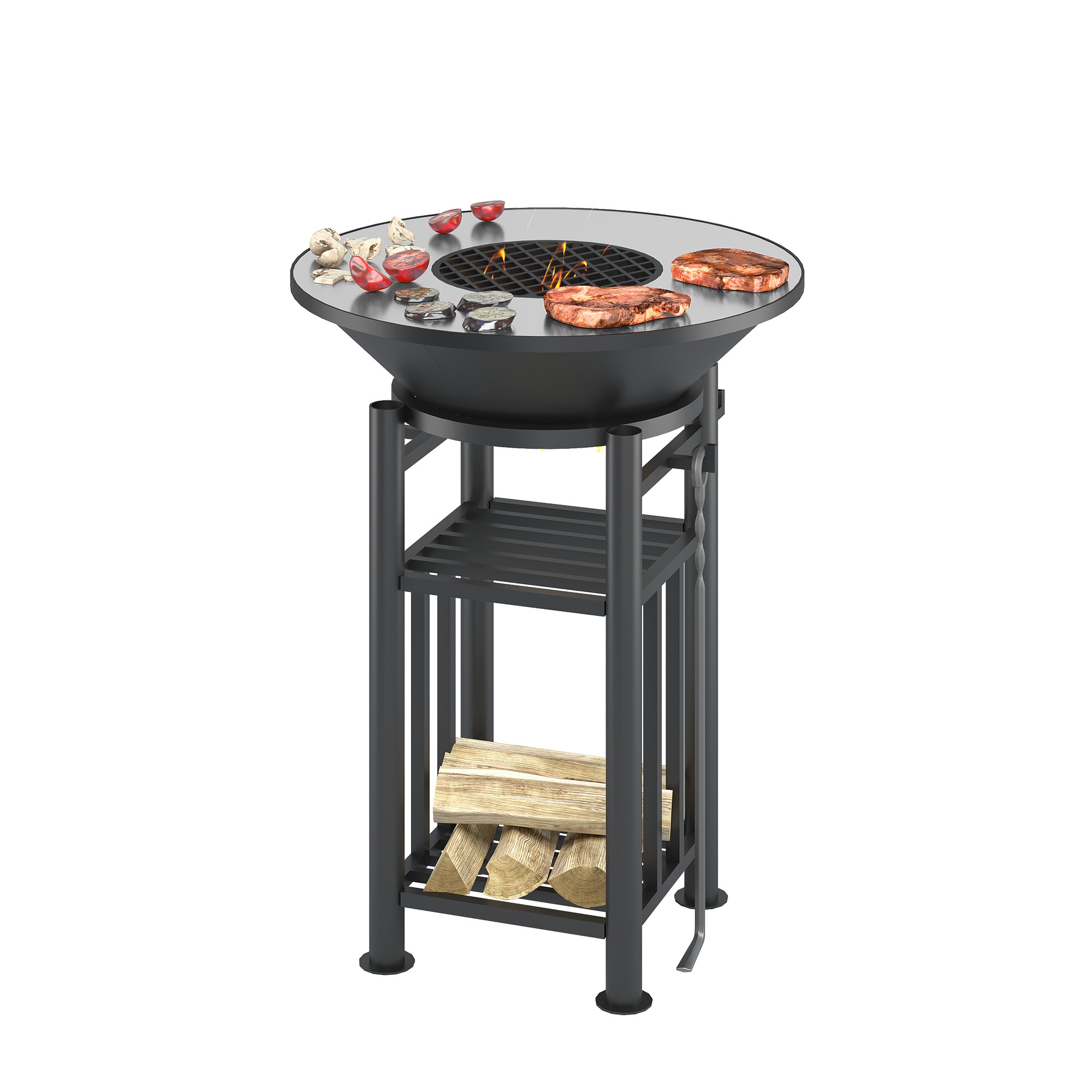 Fantastic Grill Везувий Ø700 (чаша+подставка+плита+решетка+крышка) — фото 2