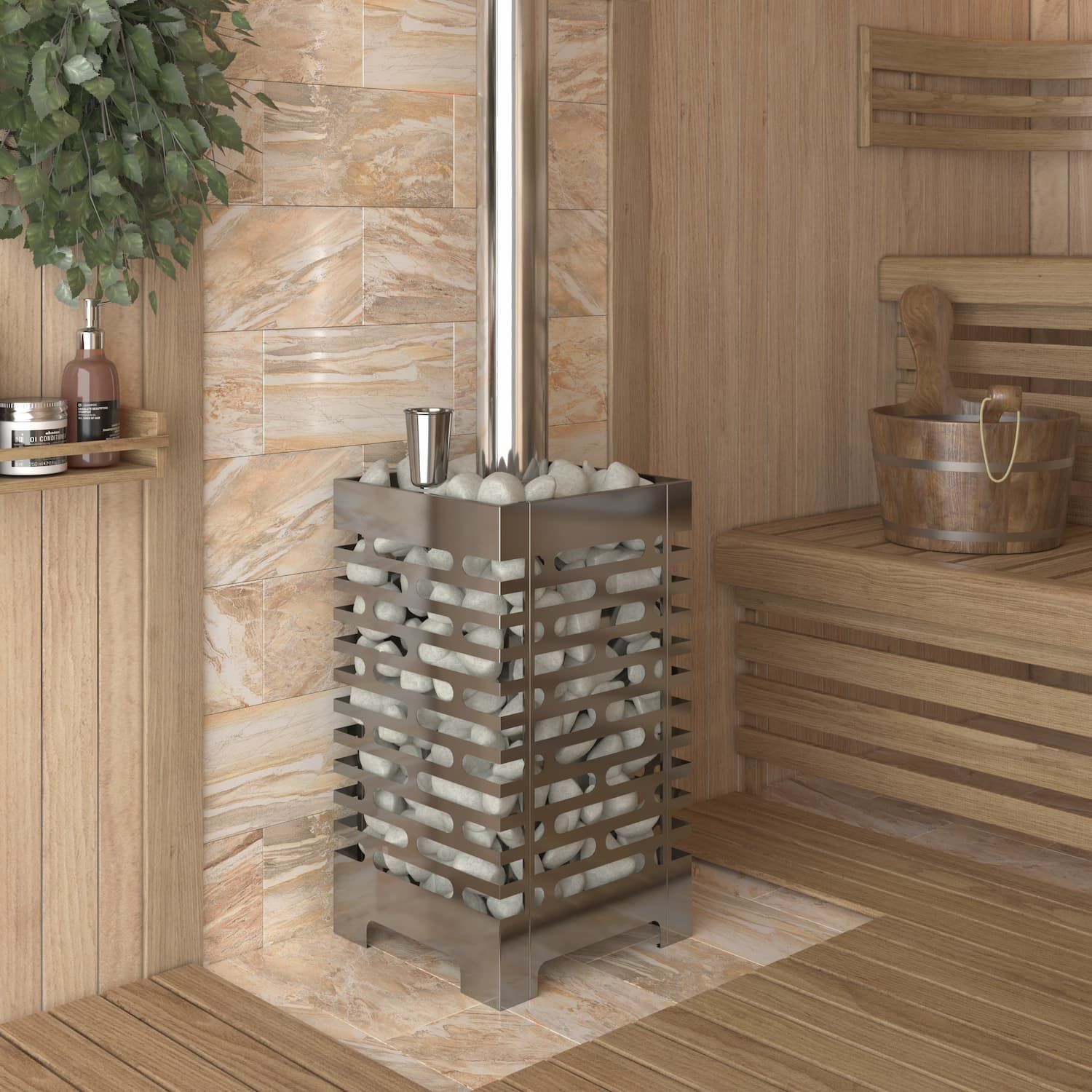 Печь для бани ASTON 20 INOX стекло — фото 3